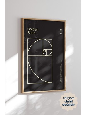 Persona Istanbul Golden Ratio (Altın Oran) 1.618 - Fibonacci Spirali Minimalist Tasarım Posteri (Çerçevesiz)