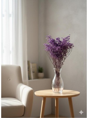 Yasima Kuru Çiçek Doğal Mor Cipso Şoklanmış