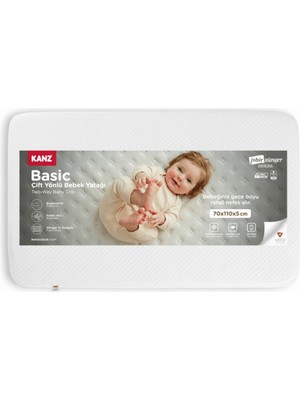 Kanz Basic Bebek Yatağı 70x110 cm 5 cm iç Yatak