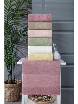 Karokstore 6 Adet 50 * 90 Kutulu Desenli Havlu | Havlu Seti | Havlu Takımı | El Yüz Havlusu | Çeyizlik Havlu 27519