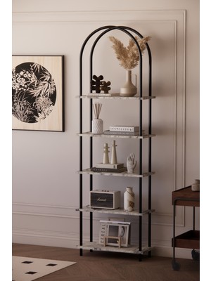 Solto Home OB46-15 Bohem Çevir Kur Modüler 5 Raflı Kitaplık | Aletsiz Kolay Kurulum
