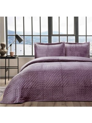 Taç Tek Kişilik Yatak Örtüsü Takımı Alvin Mürdüm