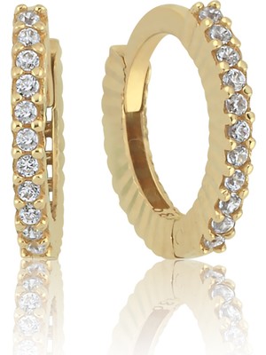 Cherry By Özkonak Small Taşlı Lunar Küpe