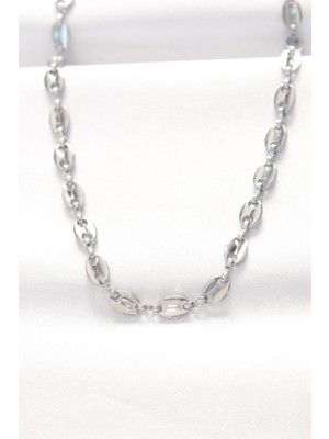 HERŞEYBURDAMODA 316L Çelik Silver Renk Gemici Zincir Kolye