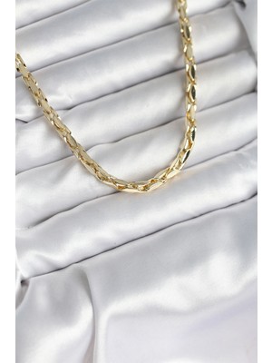 HERŞEYBURDAMODA Pirinç Gold Renk 60 cm Zincir Kadın Kolye