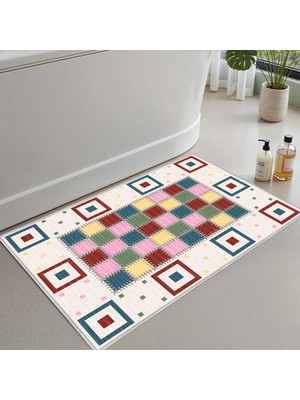 Monnhein Banyo Paspası, Yumuşak Banyo Halısı, Kaymaz Dot Tabanlı, Yıkanabilir - 60X100