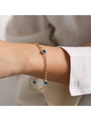 Cherry By Özkonak Üç Gözlü Nazar Bileklik