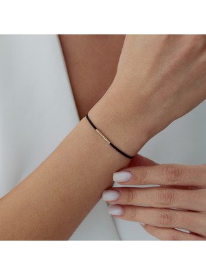 Cherry By Özkonak Siyah Ipli Kalem Bileklik