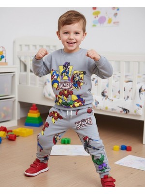 Çocuk İşleri Avergens Karakterli Erkek Çocuk Alt Üst Takım 3 Iplik