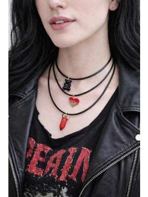 New Obsessions Kırmızı Rüyası Choker Tasma Kolye 3'lü Paket