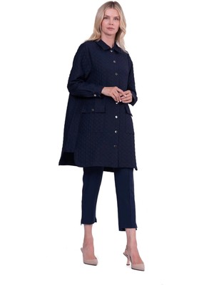 Invee Kapitone Lacivert Ceket 6879