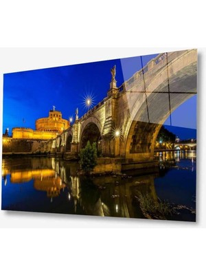 idealizbiz Köprü Manzarası Cam Tablo 4mm Dayanıklı Temperli Cam