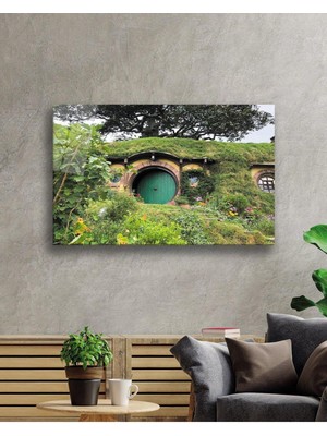 idealizbiz Hobit Evleri Cam Tablo 4mm Dayanıklı Temperli Cam Hobit Houses Glass Table 4mm Durable Tempered Gla