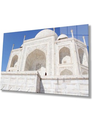 idealizbiz Beyaz Bina Cam Tablo 4mm Dayanıklı Temperli Cam, White Glass Wall Decor