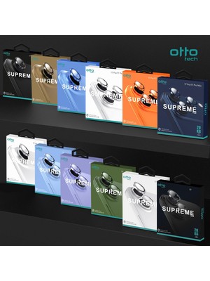 Otto Tech Kamera Koruyucu Safir Lens iPhone 17 Pro Max/17 Pro Gümüş