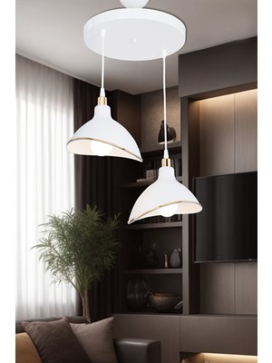 Duru Homelight Gima Tekli Beyaz Avize