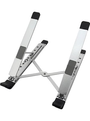 Storemax Kaliteli Tok Alüminyum Dizüstü Bilgisayar Notebook Standı Yüksekliği Ayarlanabilir 30CM Maksimum Yükseklik Stand Taşınabilir Yükseltici MacBook Uyumlu Tüm Dizüstü Bilgisayar 10-16 Inç N8