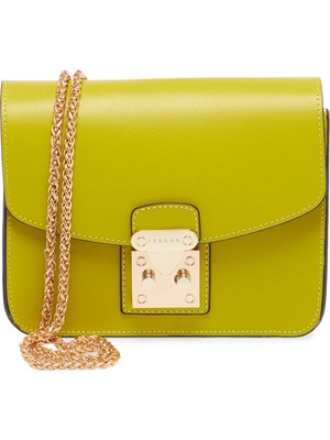 Tergan Yeşil Hakiki Deri Kadın Çapraz Askılı Çanta - S25K1BC78972-T2K