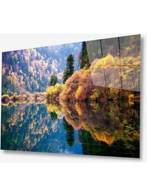 idealizbiz Doğa Manzara Cam Tablo 4mm Dayanıklı Temperli Cam