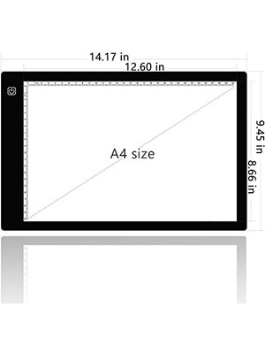 Storemax A4 Ultra-Thin Portable LED Light Box Tracer USB Power Cable Dimmable Brightness LED Tracing
