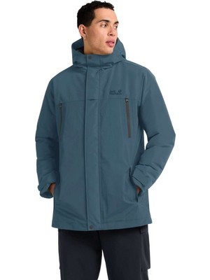 Jack Wolfskin Glacier Shield Erkek Mavi Outdoor Ceketi