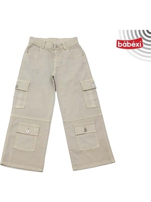 Başak Çocuk Giyim 396087 Piefti Kız Pantolon 6Y,7Y,8Y,9Y,10Y - Bej - 7-8 Yaş