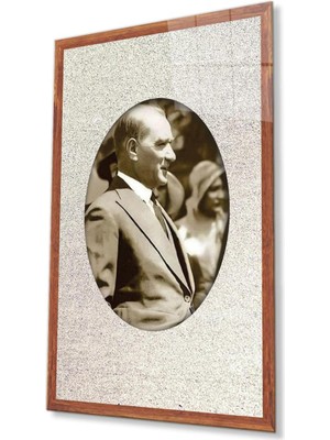 idealizbiz Atatürk Cam Tablo 4mm Dayanıklı Temperli Cam, Atatürk Glass Wall Art