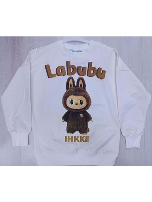 Başak Çocuk Giyim 227.662 Labubu 9/14 Yaş Sweat - Beyaz - 7-8 Yaş