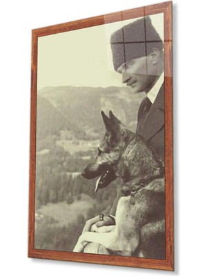 idealizbiz Atatürk Cam Tablo 4mm Dayanıklı Temperli Cam, Atatürk Glass Wall Art