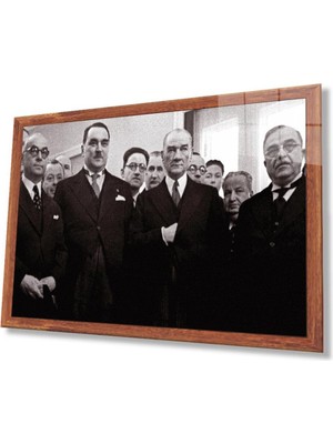 idealizbiz Atatürk Cam Tablo 4mm Dayanıklı Temperli Cam, Atatürk Glass Wall Art