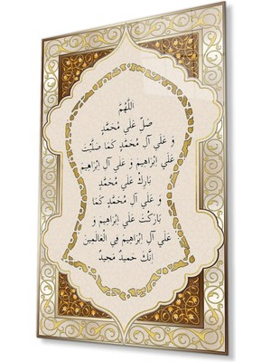 idealizbiz Nali Şerif Cam Tablo 4mm Dayanıklı Temperli Cam, Islamic Prayer Glass Wall Decor