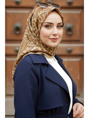 İmaj Butik Hardal Soft Dijital Pamuklu Eşarp