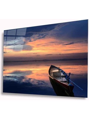 idealizbiz Kayık Cam Tablo 4mm Dayanıklı Temperli Cam