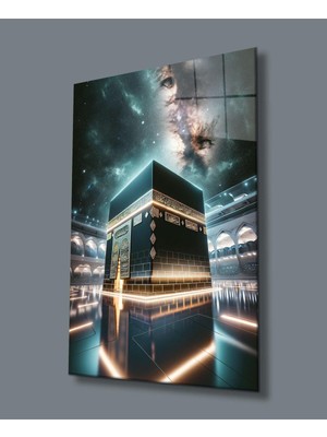 idealizbiz Kabe Modern Cam Tablo Yapay Zeka Hediyelik Büyük Tablo Ev Ofis Dekoru