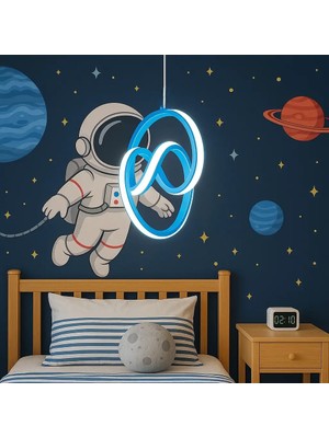 Duru Homelight Çocuk Odası Genç Odası Ledli Mavi Avize