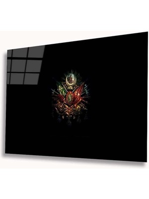 idealizbiz Tuğralı Cam Tablo 4mm Dayanıklı Temperli Cam