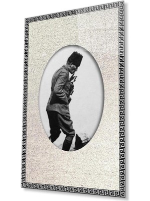 idealizbiz Atatürk Cam Tablo 4mm Dayanıklı Temperli Cam, Atatürk Glass Wall Art
