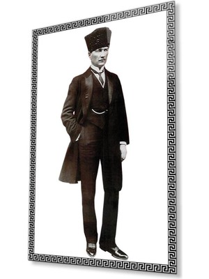 idealizbiz Atatürk Cam Tablo 4mm Dayanıklı Temperli Cam, Atatürk Glass Wall Art