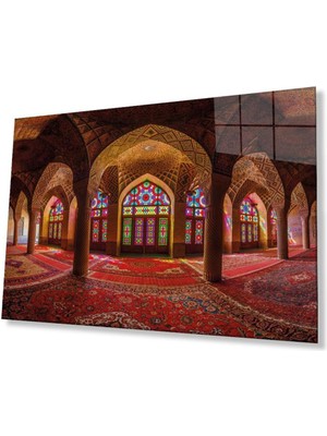 idealizbiz Cami Islami Motif Dini Cam Tablo 4mm Dayanıklı Temperli Cam