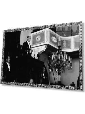 idealizbiz Atatürk Cam Tablo 4mm Dayanıklı Temperli Cam, Atatürk Glass Wall Art