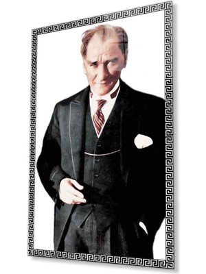 idealizbiz Atatürk Cam Tablo 4mm Dayanıklı Temperli Cam, Atatürk Glass Wall Art