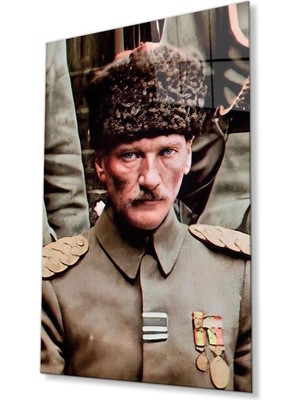 idealizbiz Atatürk Cam Tablo 4mm Dayanıklı Temperli Cam