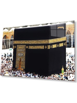 idealizbiz Kabe Kutsal Topraklar Dini Duvar Dekoru Cam Tablo 4mm Dayanıklı Temperli Cam