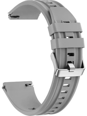 bbtech A+ Premium Silikon Metal Tokalı 22MM Kordon Bütün Android Akıllı Saatler ile Uyumlu 22 mm Kayış