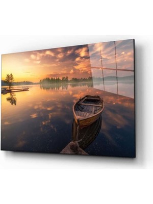 idealizbiz Gün Batımı Manzara Doğa Cam Tablo 4mm Dayanıklı Temperli Cam