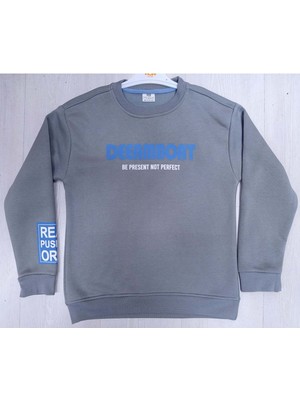 Başak Çocuk Giyim 442441 O Yaka Sweat 11/14 Yaş - Gri - 12-13 Yaş