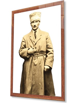 idealizbiz Atatürk Cam Tablo 4mm Dayanıklı Temperli Cam, Atatürk Glass Wall Art