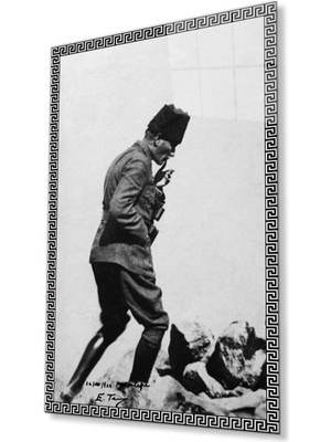 idealizbiz Atatürk Cam Tablo 4mm Dayanıklı Temperli Cam, Atatürk Glass Wall Art