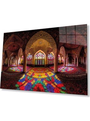 idealizbiz Cami Islami Motif Dini Duvar Dekoru Cam Tablo 4mm Dayanıklı Temperli Cam