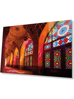idealizbiz Cami Islami Motif Dini Cam Tablo 4mm Dayanıklı Temperli Cam